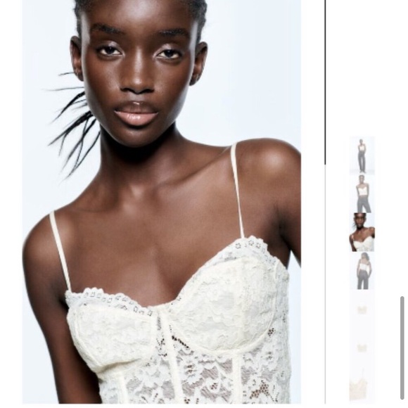 Gorgeous BNWOT ZARA cropped lace tank pink - Picture 7 of 8